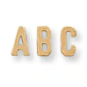 A-11: 5MM DIE-STRUCK BLOCK INITIAL
