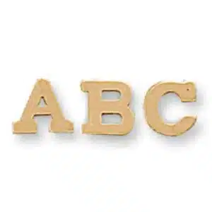A-17: 5MM DIE-STRUCK BLOCK INITIAL