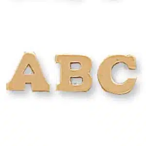 A-18: 6MM DIE-STRUCK BLOCK INITIAL
