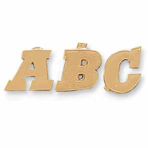A-32: 9MM CAST BLOCK SLANTED INITIAL