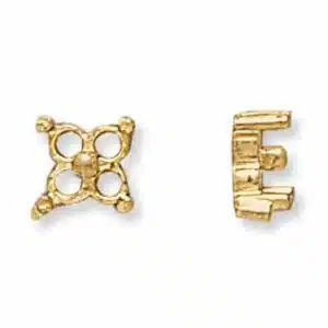 CE-44: CAST 4 STONE EARRING MOUNTING