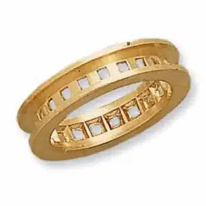 CH-EP21/30: SEAMLESS DIE-STRUCK ALL AROUND & AZURED CHANNEL ETERNITY BAND FOR PRINCESS CUT STONES