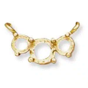 CN-327-331: 3 STONES CAST NECKLACE