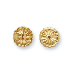 EF-22: 7MM MEDIUM FRICTION EARRING NUT W/ DESIGN