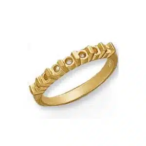 HC-90: CAST HALF CHANNEL RING W/ BAR FOR 7 ROUND STONES