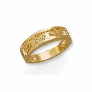 HC-95: CAST HALF CHANNEL RING FOR 7 ROUND STONES