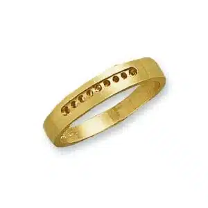 HCM-25/511: HALF CHANNEL NON-AZURED TAPERED MEN?S WEDDING BAND
