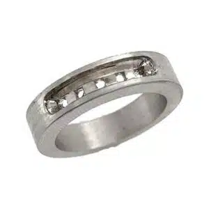 HCP-5/9: DIE-STRUCK HALF CHANNEL FULL AZURED RING FOR PRICESS CUT