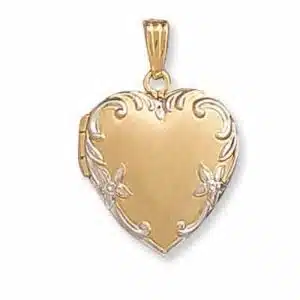 LOH-922: HEART SHAPED LOCKET WITH DESIGN
