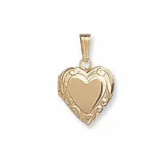 LOH-923: HEART SHAPED LOCKET WITH HEART DESIGN