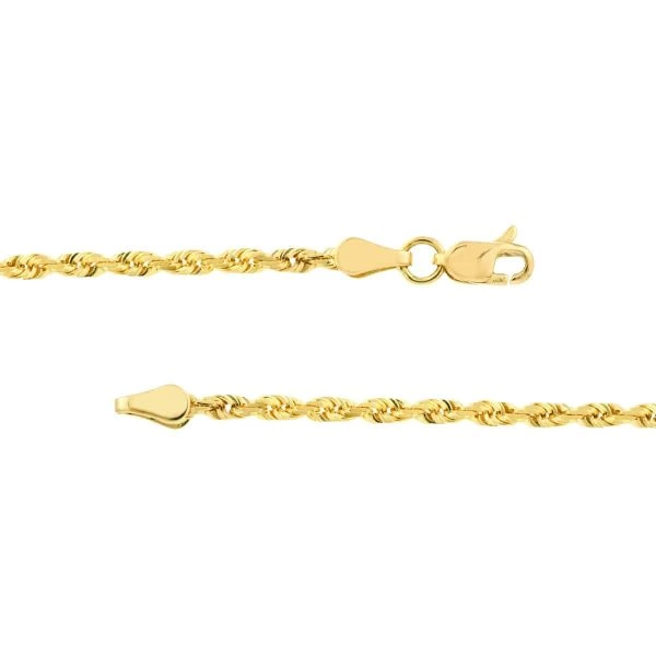 NCRDC: DIAMOND CUT ROPE CHAIN WITH LOBSTER LOCK
